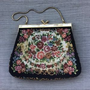Vintage Floral Tapestry Small Purse